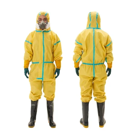 DCS701 — Nonwoven одноразовый Комбинезоны Промышленный желтый дезинфицирующий костюм одноразовый Защитные костюмы