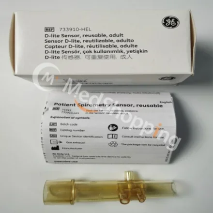 GE Healthcare adult 733910-HEL — Датчик Ohmeda D-lite, многоразовый, для взрослых Многоразовый спирометрический датчик D-Lite для взрослых 733950 CARESCAPE R860 CARESCAPE B450, B650, B850 Carestation 650c 620…