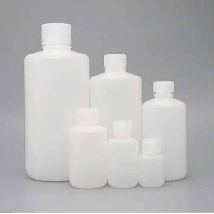 Customizable Natural Белый круглый HDPE Узкое горло Plastic Бутылка Стерильная Plastic лабораторный Бутылка с завинчивающейся крышкой