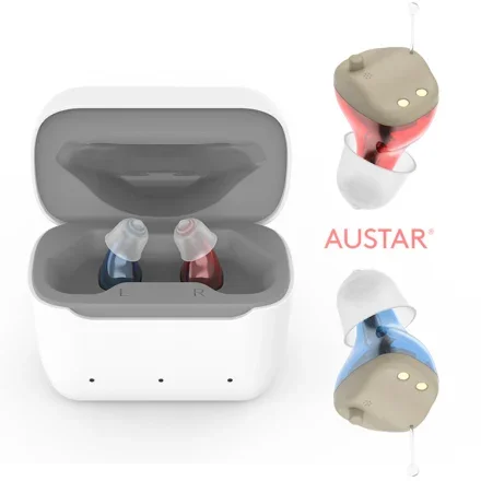 AUSTAR Mini CIC ITC перезаряжаемый невидимый ITE Hearing помощь для пожилых людей с глухотой