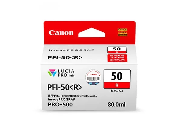 Canon PFI-50 R Red — Принтер струйный чернила Картриджи/чернила Бутылки R красный Для принтера imagePROGRAF PRO-500