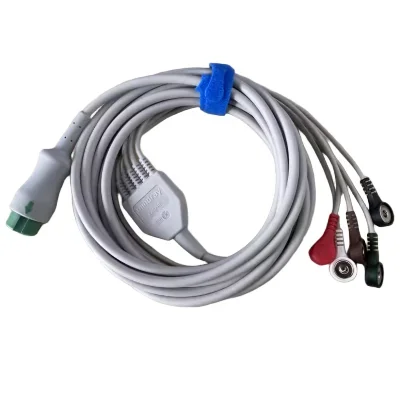 Mindray EA6251B — 12-Pin 5-отведение Integrated Snap-On Отводящий провод ЭКГ