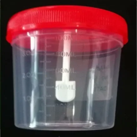 LB208-515 — Стерильный Индивидуальный стакан для проб Sputum Сборщик фекалий Sputum Контейнер 120 мл с ложкой