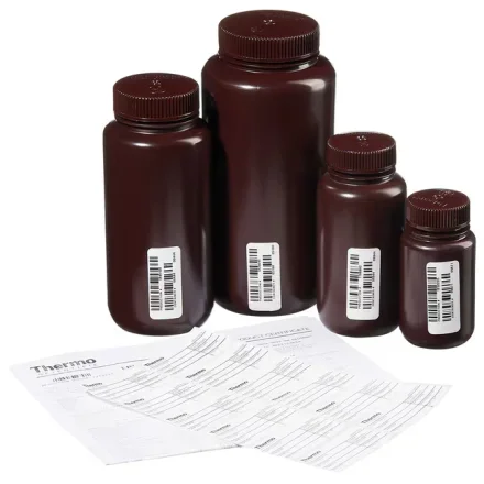 Thermo Fisher Scientific N301-0125 — В упаковке 72 шт., сертифицированная Nalgen коричневая банка из ПЭВП с крышкой, 125 мл