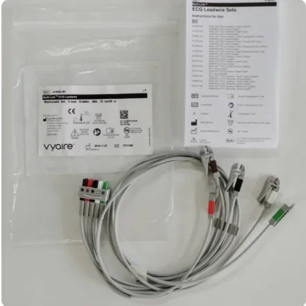GE Healthcare Adult 5-Lead — Кабель монитора ЭКГ стандарта AHA, кабель с зажимом на 5 отведений для взрослых Detachable, 74 см