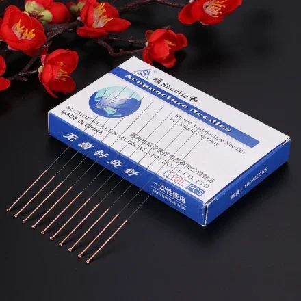 Needles100pcs — Одноразовый Стерильная Shunhe для акупунктуры/упаковка Игла с медной ручкой