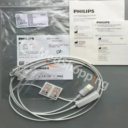 Philips M1669A — CBL с 3 отведениями для ЭКГ, AAMI/IEC 2. 7M 989803145071 M3002A, M8102A, M8105A, M1001B, M1002B, 860335, 863063, 863064, 863065, 863066, 863068, 863077, M3535A, M3536A, M3536M, M4735A