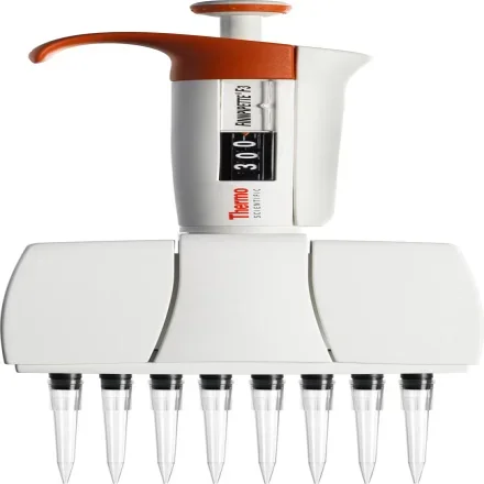 Thermo Fisher Scientific 4660020 — Каждая пипетка Finn Многоканальная пипетка F3, 8aisle от 30 до 300 мкл, оранжевая