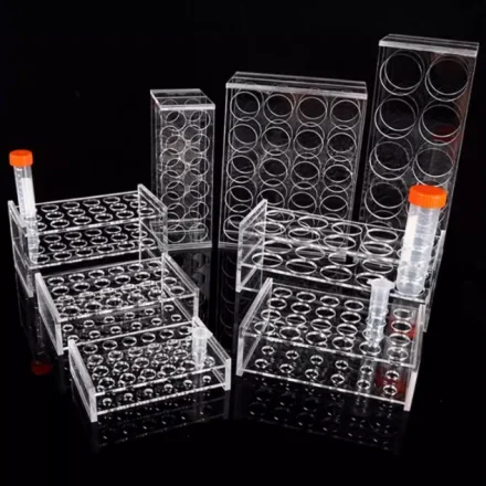 Clear Acrylic Тестовый пробирка Стойка лабораторный пробирка Держатель бутылей для центрифужных пробирок и виал с образцами