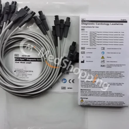 GE Healthcare Leadwire 10/set — CareFusion жизненно важные показатели Cardiology Универсальный провод 10/комплект Смешанная длина 420101-002 Комплект проводов для ЭКГ, основание 10 захватов AHA 2104749-001 900178-002…