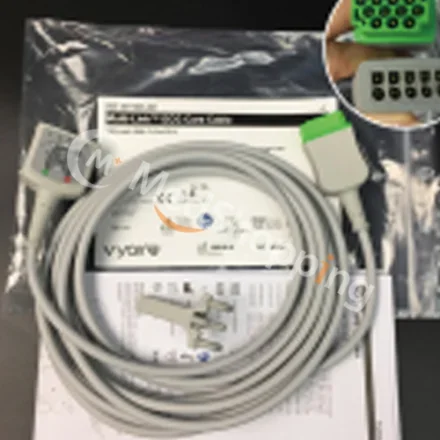 GE Healthcare Cable 3/5-Lead — Vyaire многоканальный кабель для ухода за ЭКГ 3/5-отведение, AHA, 3. 6m/12 с участием 2017003-001 DASH3000/4000/5000/2500, SOLAR8000/8000M S/5 AM/CAM Б20/30/40/450/650/1800
