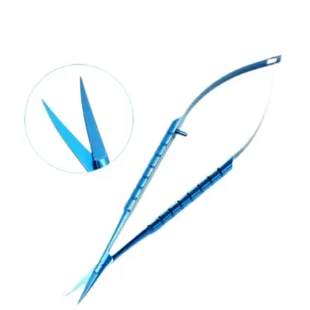 tools YJM84033 — Офтальмологический Ножницы из титанового сплава для микрохирургии Ножницы Венеры хирургические инструменты Изогнутый кончик/длина лезвия 9 мм