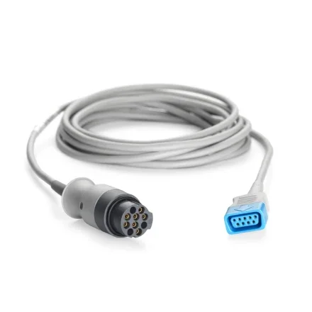 GE Healthcare E8935TB — A 3m длинный многоразовый соединительный кабель Trusignal*SpO2 (оснащен разъемами Datex)