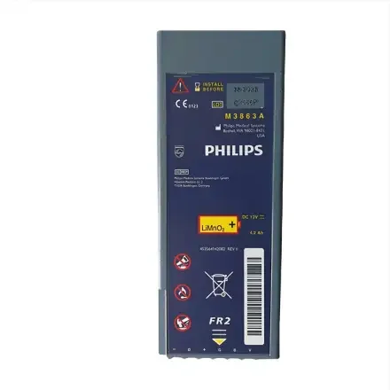 Philips M3863A — Аккумулятор LiMnO2, 12 В, 4200 мА·ч, сменный аккумулятор для аккумулятора медицинского дефибриллятора
