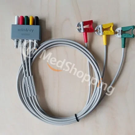 Mindray imec8 — Imec10 imec12 ipm 8 10 12 T5 T8 T9 EL6304A 3-проводные провода для взрослых, детей и детей IEC Clip, тип длинный 0010-30-42732 Провода ЭКГ по 3 отведениям, Clip, взрослый/педиатрический,…