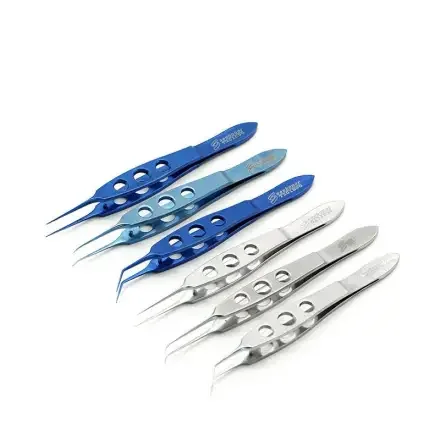 steel YJM63004 — Double-eyelid Лигатурные щипцы Завязывающие щипцы Медицинские пинцеты Офтальмологические хирургические щипцы из нержавеющей стали Прямая плоская ручка 1×2 12 мм с вертикальными и…