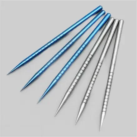 steel YJM62173 — Punctum Finder Офтальмологический глазной хирургический инструмент Слёзный DilatorStainless стальной средний конус L100mm