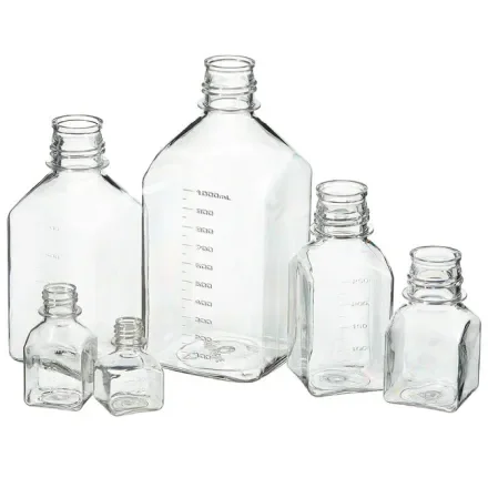 Thermo Fisher Scientific 342024-0125 — Упаковка из 96 штук Nalgene PETG Square без крышки Бутылки для среды PETG: стерильные, термопластичный лоток, 125 мл