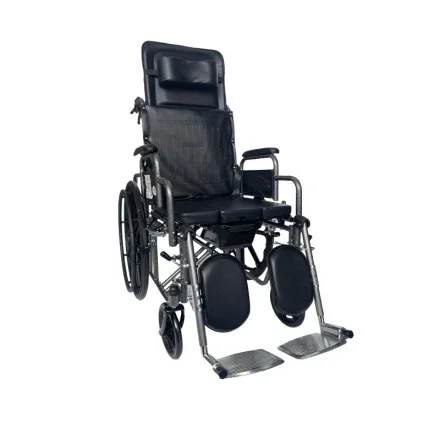 HQ603GC — Foldable кресло-коляска с ручным откидыванием и съемным ведром для туалета, 24-дюймовое колесо