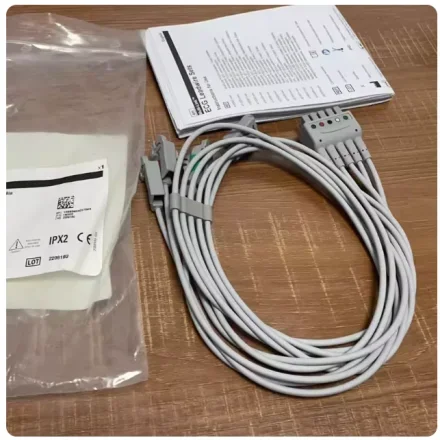 GE Healthcare Adult 5-Lead — AMERICAN Стандартный 5-жильный кабель-разветвитель для взрослых с зажимом, 74 см, неразборный, номер заказа 412681-001