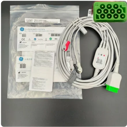 GE Healthcare DASH3000 — B20 Монитор ЭКГ со встроенными зажимами для ЭКГ по трем отведениям (стандарт США)