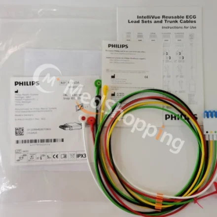 Philips M1645A — Комплект проводов CBL 5, Snap, IEC, ICU. 989803145001 Кабель 5-жильный Snap Лимб IEC, ICU, экранированный 989803152081 989803160721 M3000A, M3001A, M3002A, M8102A, M8105A, M1001B,…