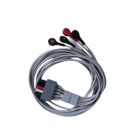 Mindray EA6151B — Кабель ЭКГ 6-Pin Интегрированный цельный провод с 5 отведениями AHA Кабель пациента с защелкивающимся проводом