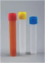 Thermo Fisher Scientific S40600 — Упаковка из 1000 флаконов Capitol 10mLand 12mLThreaded Транспортная трубка с предустановленной завинчивающейся крышкой, 12 мл, янтарная трубка, желтая крышка