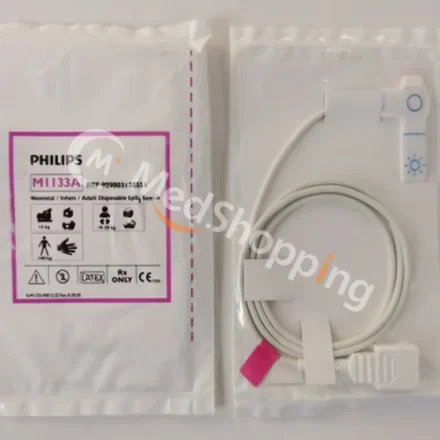 Philips M1133A — Одноразовый датчик SpO2 для новорожденных, младенцев и взрослых. 989803128551 Оберточный датчик SpO2 для одного пациента, неонатальный/младенческий/взрослый M2703A, M2704A, M2705A,…