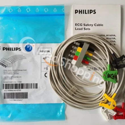 Philips IEC M1633A — 5 отведение Кабели безопасности для ЭКГ, Наборы отведение, Grabber, 5 отведение 3, 3-футовый провод для ЭКГ