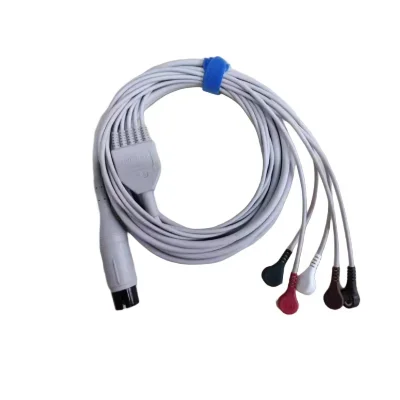 Mindray EA6151B — 6-Pin 5-отведение Integrated Отводящий провод ЭКГ AHA