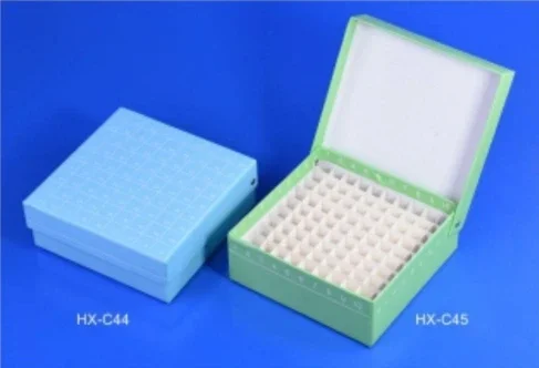 HX-C44 — Бумажная коробка для криопробирок емкостью 1, 8 мл (100well) с пряжкой