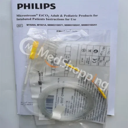 Philips M1921A — Датчик микропотока CO2 для пробирки для взятия проб, сушильная трубка для взрослых/детей. 989803105541 Линия микропоточного фильтра H, интубированная, для взрослых/детей M3015A, 862478,…