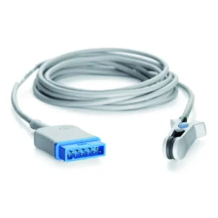 GE Healthcare E8943TB — Один многоразовый датчик для взрослых и детей TruSignalSPO2, встроенный в ушной зажим (4m), на новом разъеме