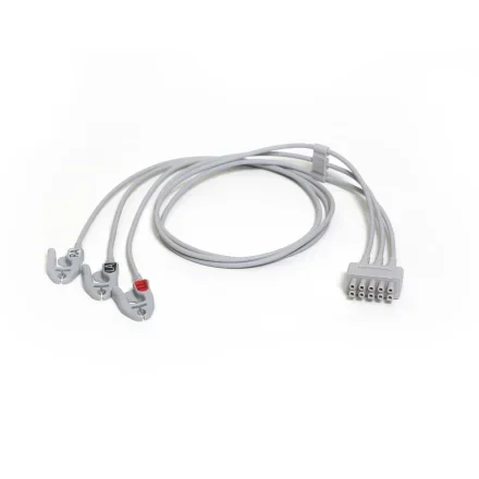GE Healthcare E8884TB — Совершенно провод отведения ЭКГ ECGCablesandLeadwires-ECGLeadwireSet3-LeadGrabberAHA-74 см (29 дюймов) (номер свидетельства о регистрации продукта/номер свидетельства о регистрации:…