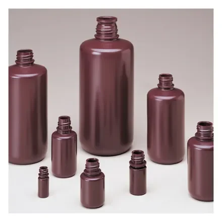Thermo Fisher Scientific 362085-0004 — Упаковка из 500 бутылок Nalgene с узким горлышком, непрозрачный янтарный полиэтилен HDPE Бутылки без крышек: россыпью, 125 мл
