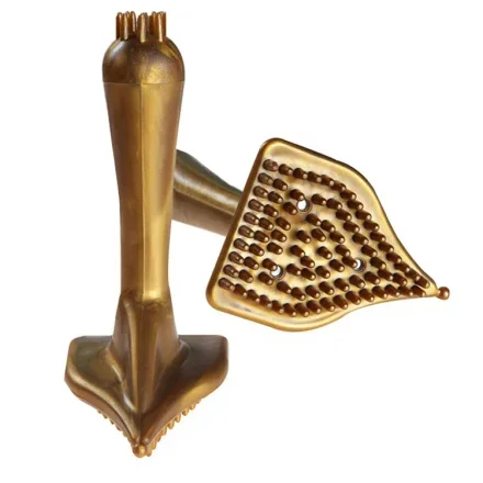 Triangle Natural Golden Meridian Brush Massager Тело Massage Щетка