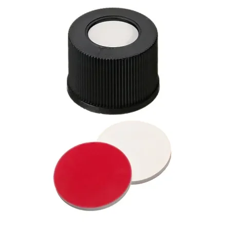 Thermo Fisher Scientific 6ASC13-CTP — Упаковка из 100 шт. SureSTART Белые полиуретановые винтовые крышки диаметром 13 мм с вспененным полиэтиленом/бежевыми тефлоновыми септами, 100 шт. в упаковке, Level 2