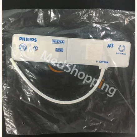 Philips connector M1870A — Манжета для новорожденных 5. 8-10. 9CM одноразовый разъем No 3 Мягкие неонатальные манжеты НИАД для одного пациента M1008B, M3000A, M3001A, M3002A, M8105A, M8102A, 863063, 863064,…