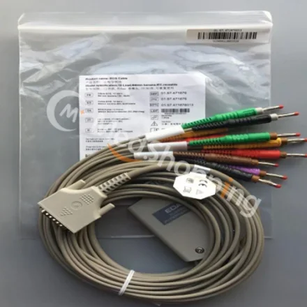 Edan SE-1200 — SE-1201 SE-601A SE-301 Кабель ЭКГ анатомической конструкции, 12-отводный разъем типа «банан» диаметром 4 мм IEC 01. 57. 471876 01. 57. 471876011 (01) 06944413808904