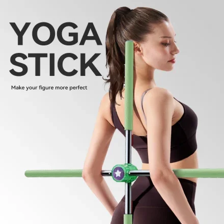 Custom Зеленый Регулируемый Back Эластичный Back Posture Corrector Yoga Stick
