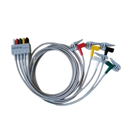 Mindray EL6502A — 5-отведение Отводящий провод для ЭКГ, для взрослых и детей, захват IEC, тип зажима 0010-30-42728