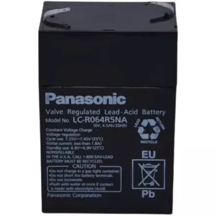LC-RO64R5NA — Panasonic аккумулятор LC-R064R5NA 6V4. 5AH