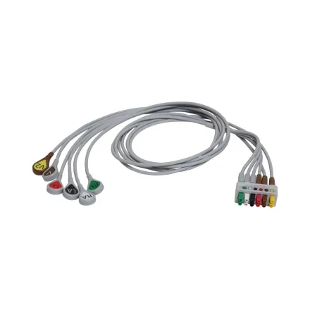 GE Healthcare E8901TB — ECGLeadwireset, 6-выводной, сгруппированный, защелкивающийся, AHA, 74cm/29in, 1/упаковка