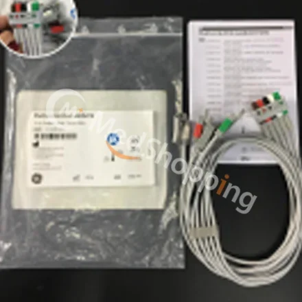 GE Healthcare 5-lead — Многоканальный провод для ЭКГ. Сменный комплект, 5 выводов, Grabber, AHA, 74cm/29in. 414556-001, SOLAR8000/8000M S/5 AM/CAM B20/30/40/450/650/1800